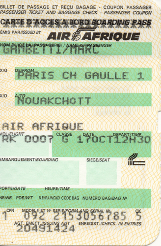 Air Afrique - Nouakchott 17 10 1994