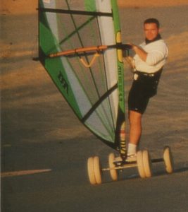 Mauritanie - Raid 1994 - Cap Blanc - Roulage avec l'essieu double roues d'Arnaud de Rosnay
