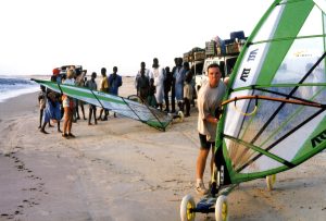 Raid 1994 - Côte vers nouakchott - Rencontre à Tiouilit