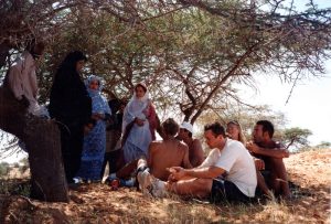 Raid 1994 - Route entre Nouakchott et Rosso - Oasis et camp de Nomades